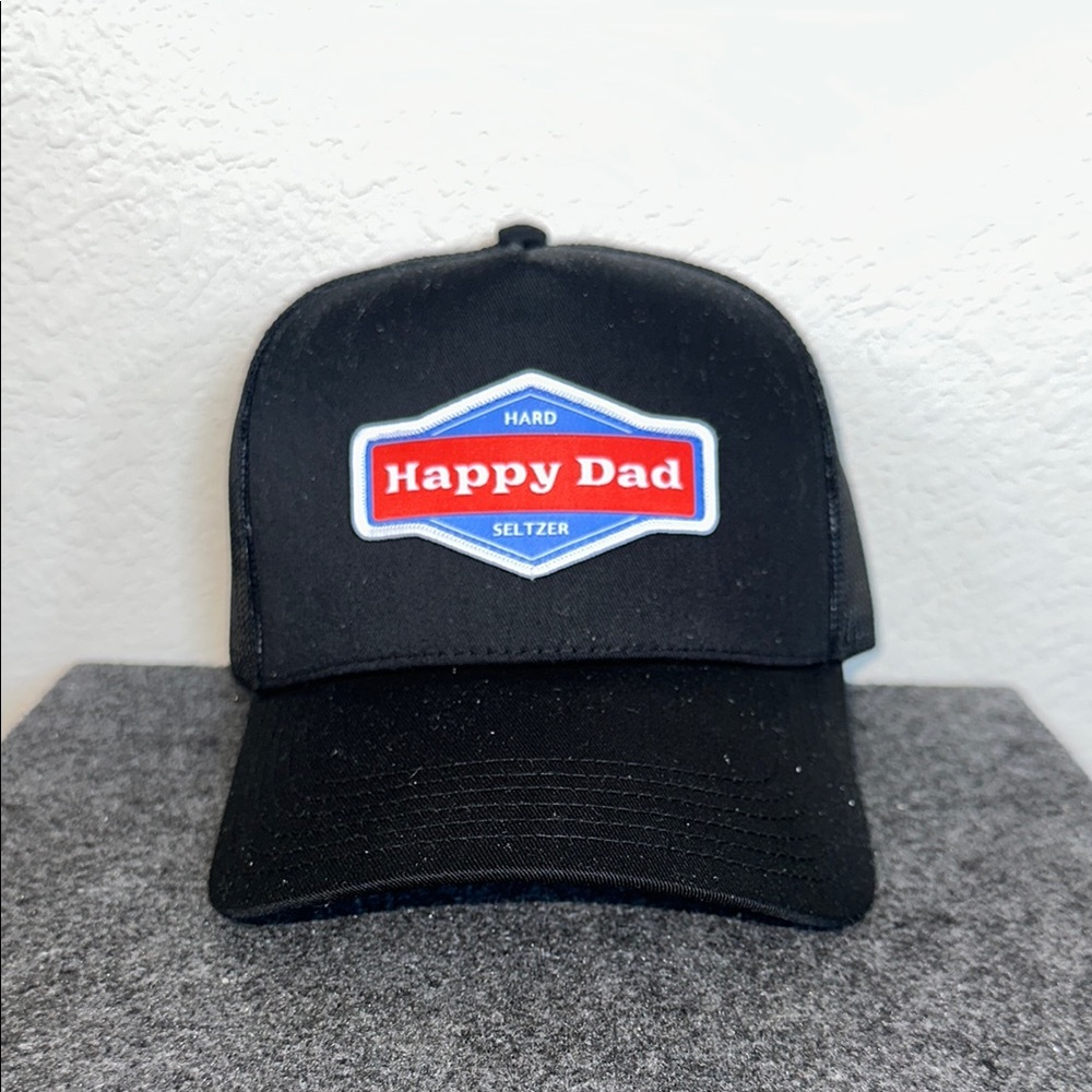 Happy Dad Black Trucker Hat